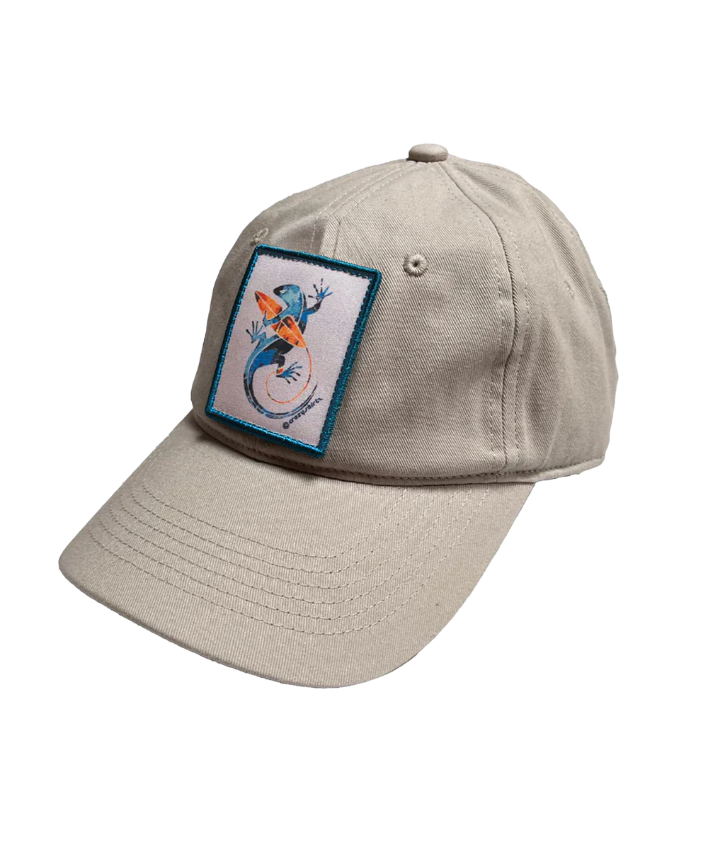 Gecko Watercolor - Stone Twill Hat