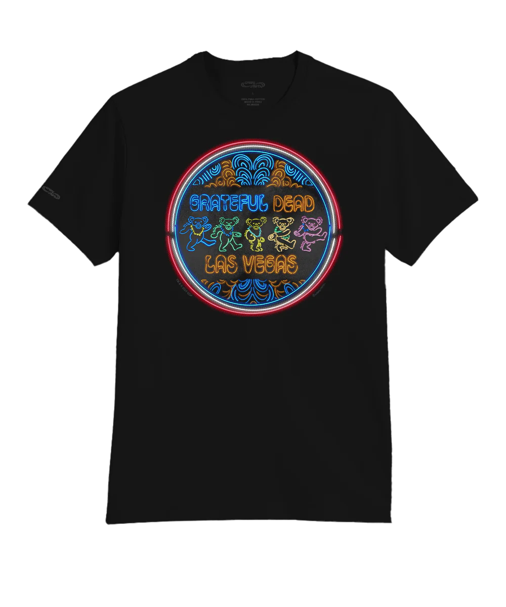 Grateful Dead Neon Bears - Jet Black Short Sleeve Pima T-Shirt