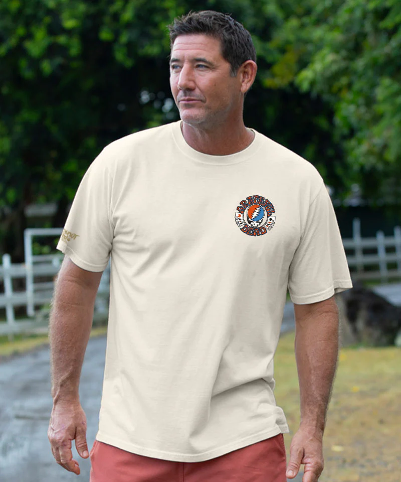 Grateful Dead Stealie Cards - Coconut Dyed Short Sleeve Crewneck T-Shirt - Image 3