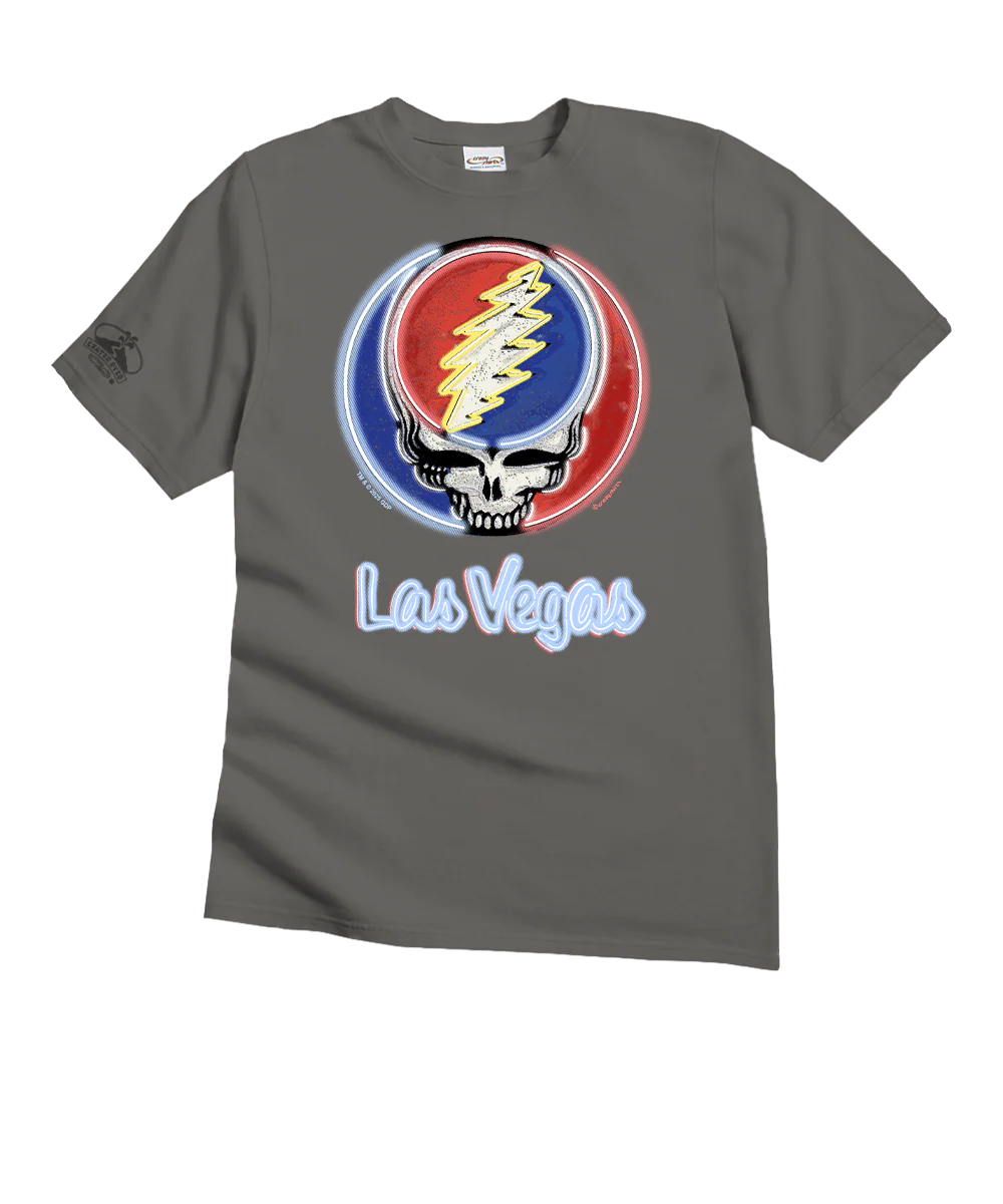 Grateful Dead SYF Las Vegas Neon - Crater Dyed® Short Sleeve Crewneck T-Shirt