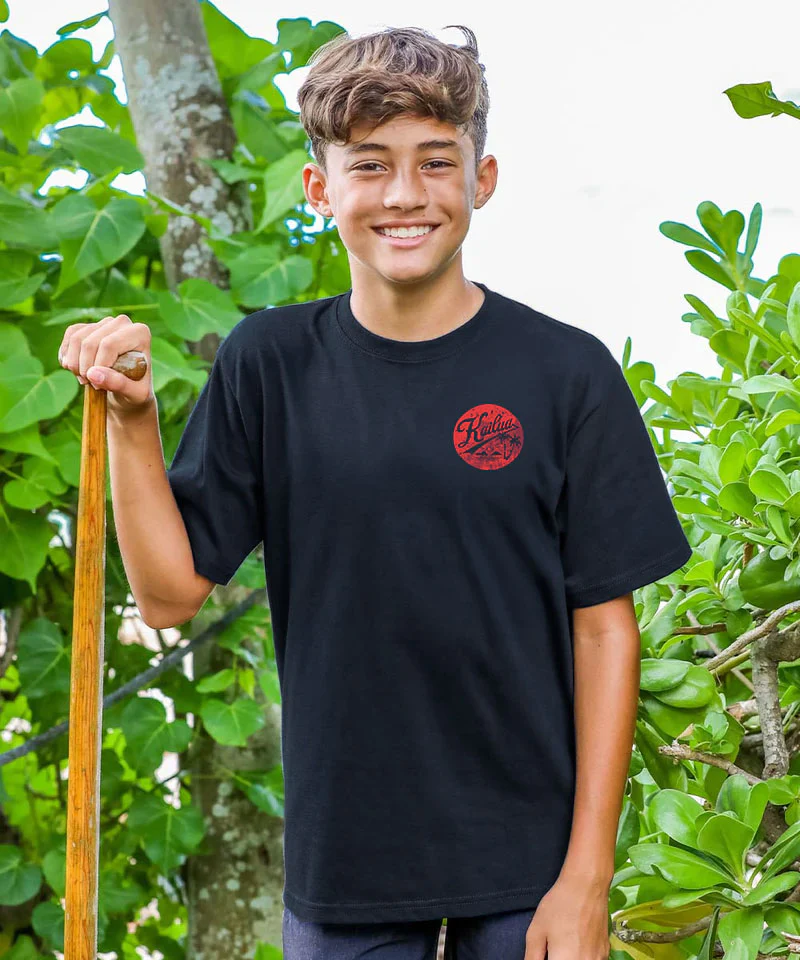 Around Kailua - Black Short Sleeve Crewneck T-Shirt - Image 3