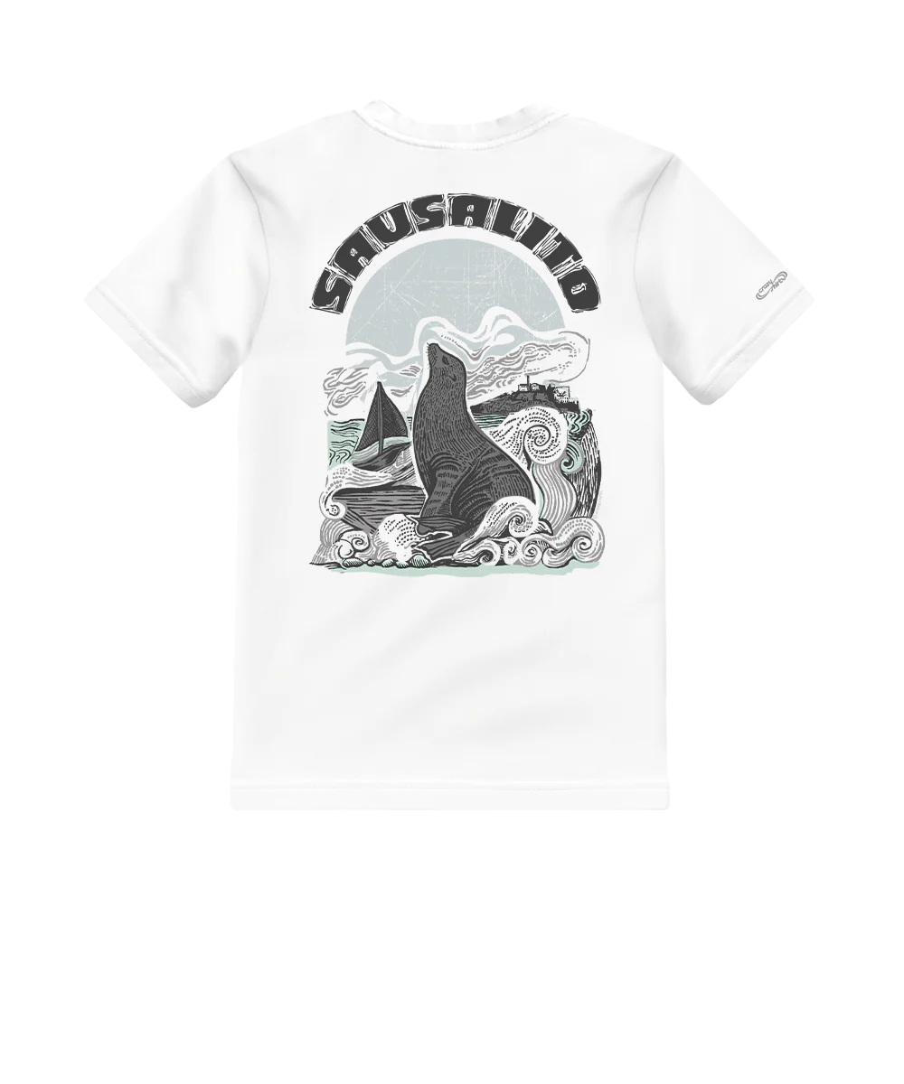 Dock Of The Bay - White Short Sleeve Crewneck T-Shirt
