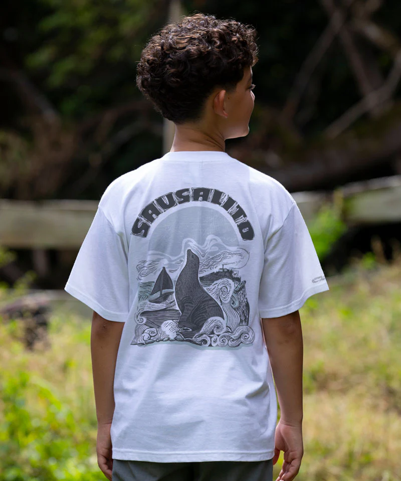 Dock Of The Bay - White Short Sleeve Crewneck T-Shirt - Image 2