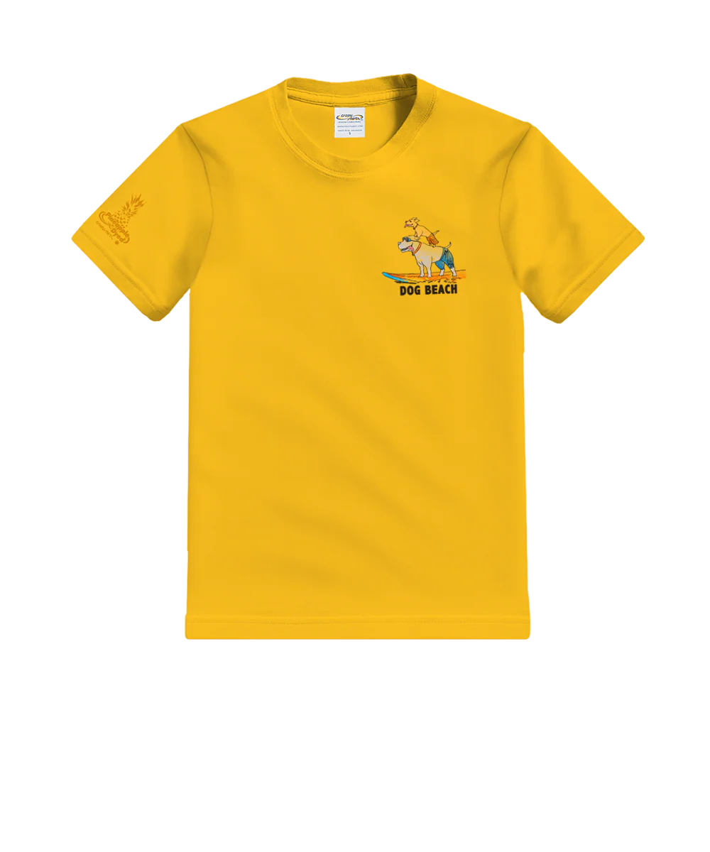 Dog Beach - Pineapple Dyed Short Sleeve Crewneck T-Shirt - Image 4