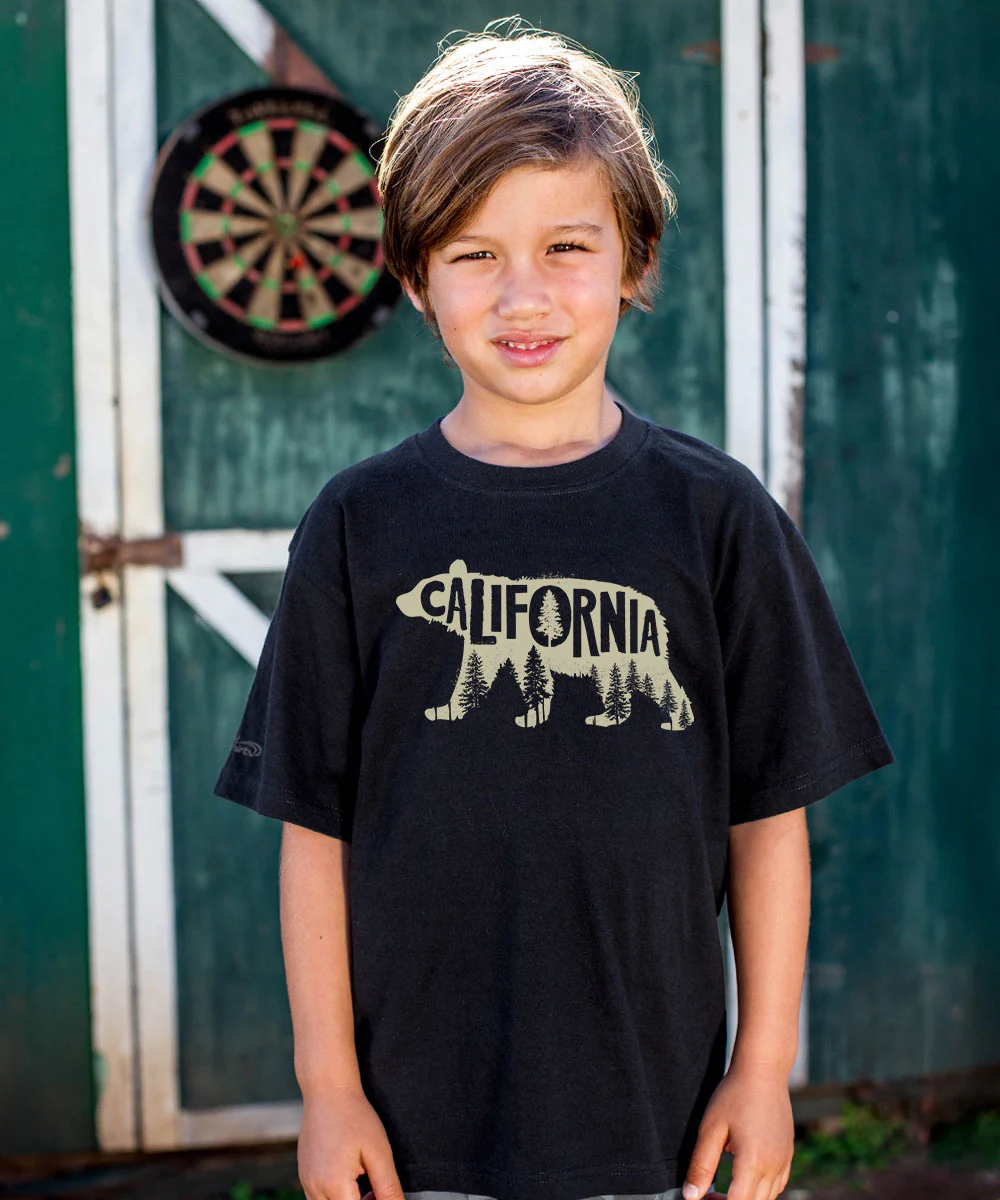 Forest Bear - Black Short Sleeve Crewneck T-Shirt - Image 2