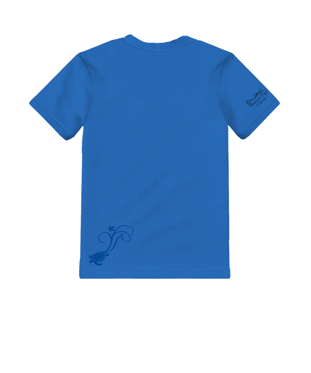 Honu Love - Blue Hawaii Dyed Short Sleeve Crewneck T-Shirt - Image 4