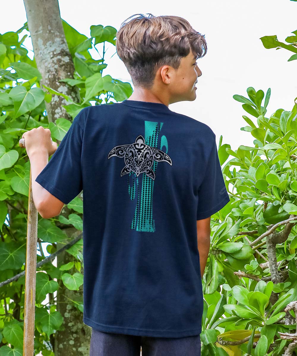 Honu Tribe - Navy Short Sleeve Crewneck T-Shirt - Image 2