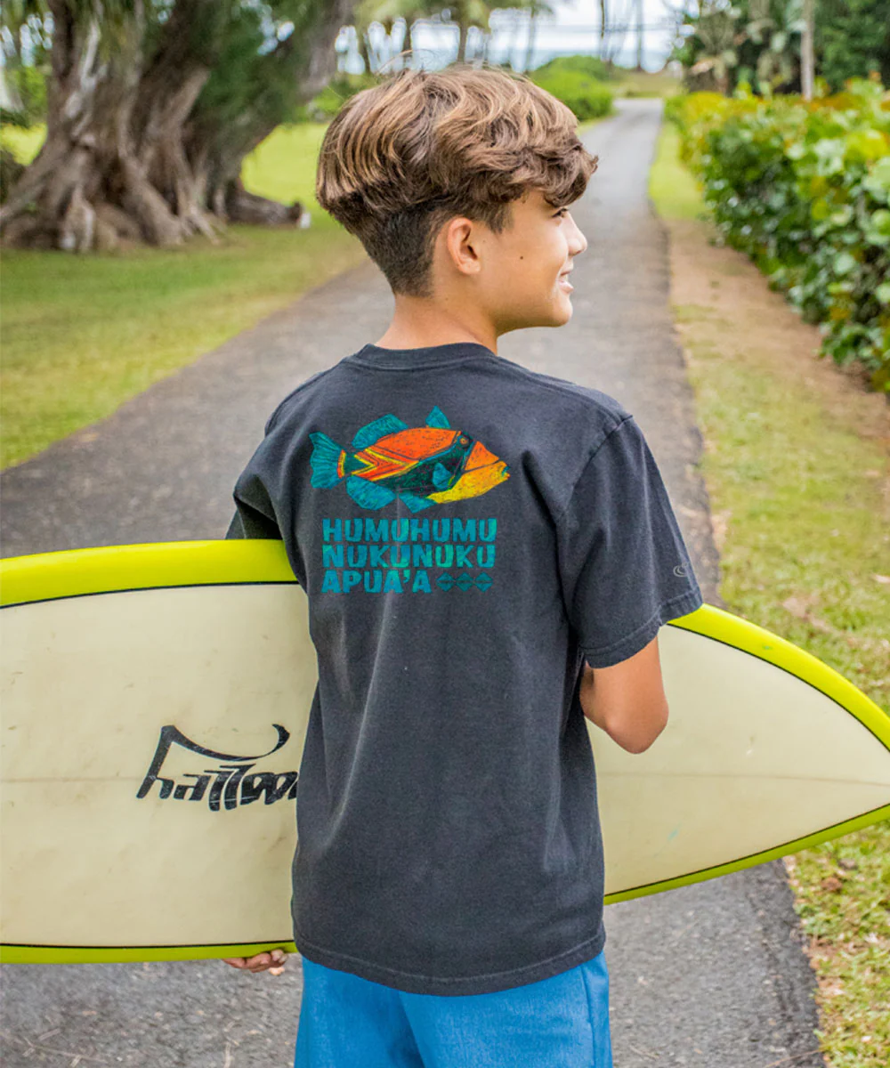 Humu Kalakoa - Black Short Sleeve Crewneck T-Shirt - Image 2