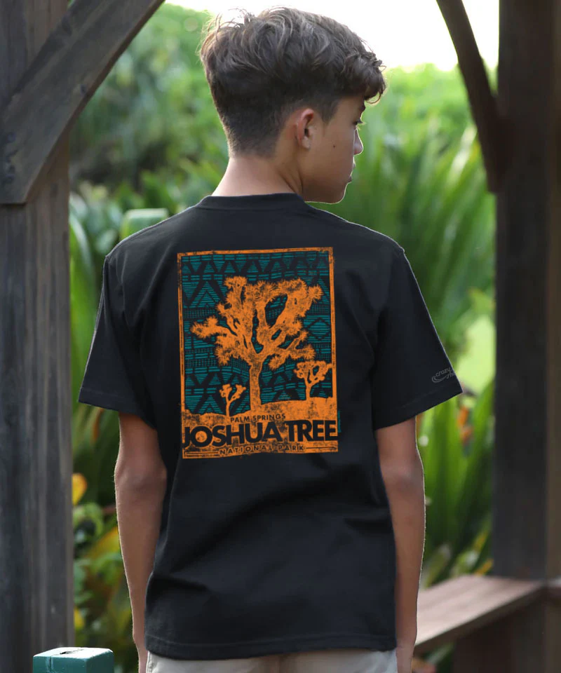 Joshua Tree - Black Short Sleeve Crewneck T-Shirt - Image 2