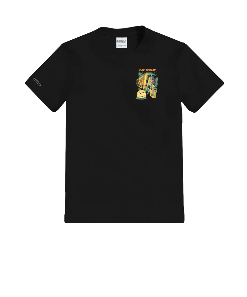 Las Vegas Dome - Black Short Sleeve Crewneck T-Shirt - Image 4