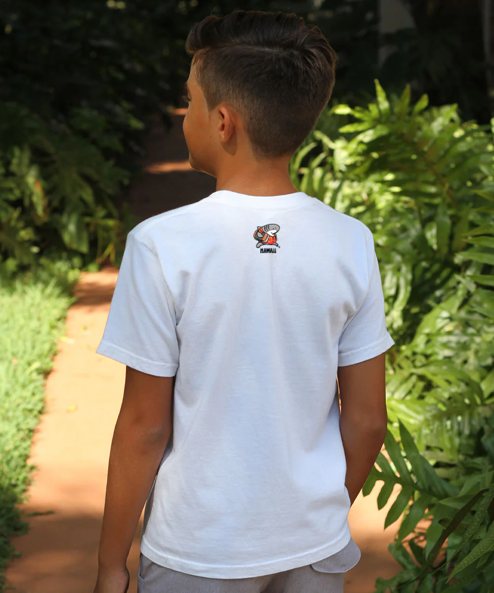 Musubi Sharka™ - White Short Sleeve Crewneck T-Shirt - Image 3