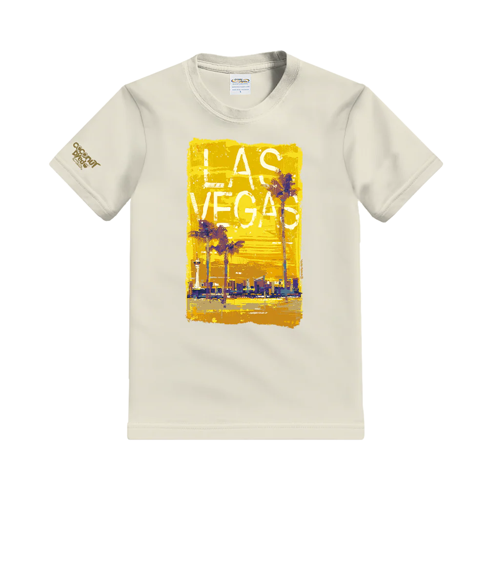 Painted Vegas - Coconut Dyed Short Sleeve Crewneck T-Shirt