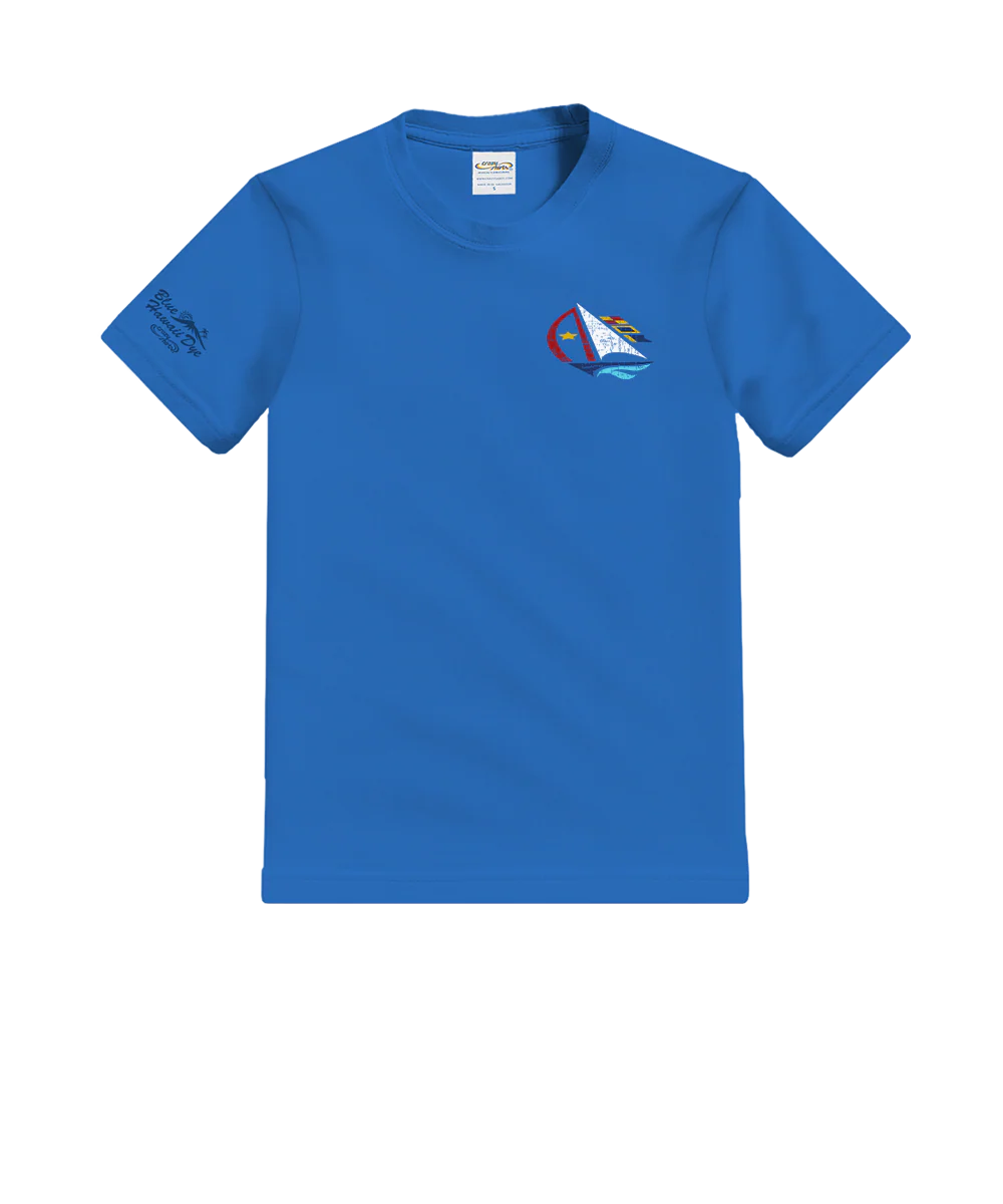 Port America - Blue Hawaii Dyed Short Sleeve Crewneck T-Shirt - Image 4
