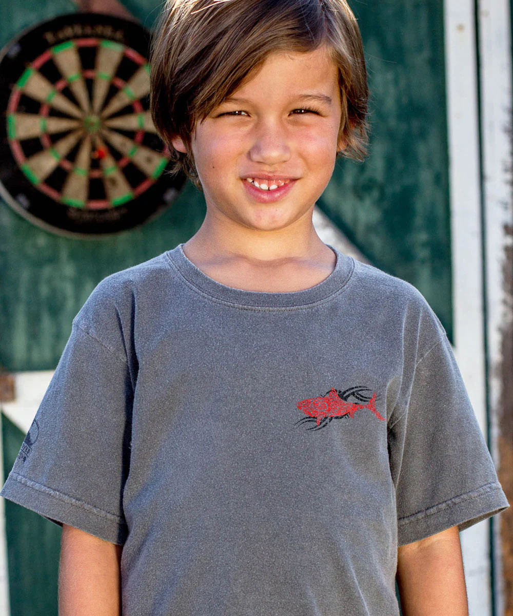 Red Shark - Crater Dyed® Short Sleeve Crewneck T-Shirt - Image 3
