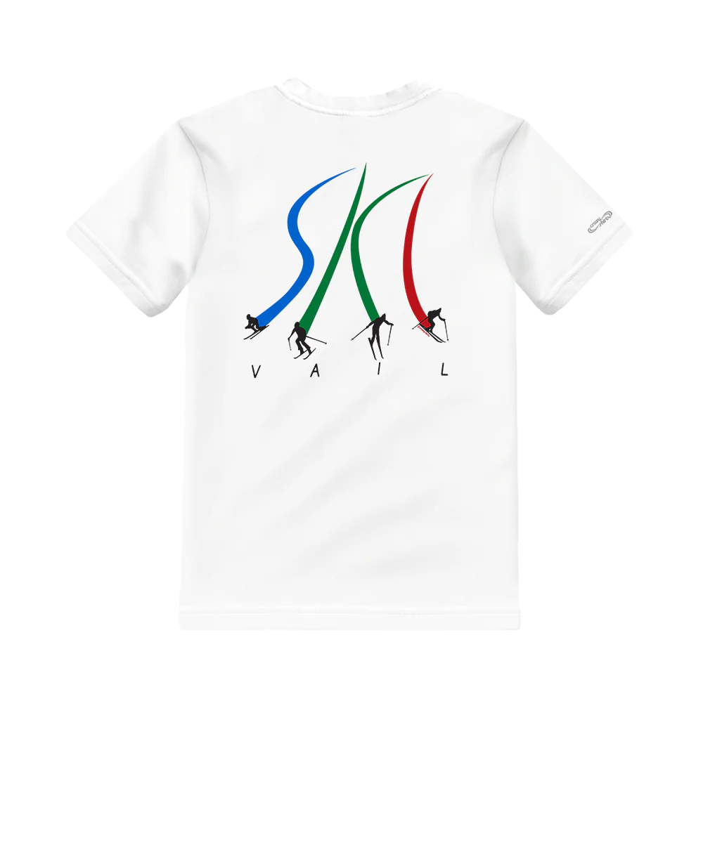 Vail Resort Ultimate Ski - White Short Sleeve Crewneck T-Shirt