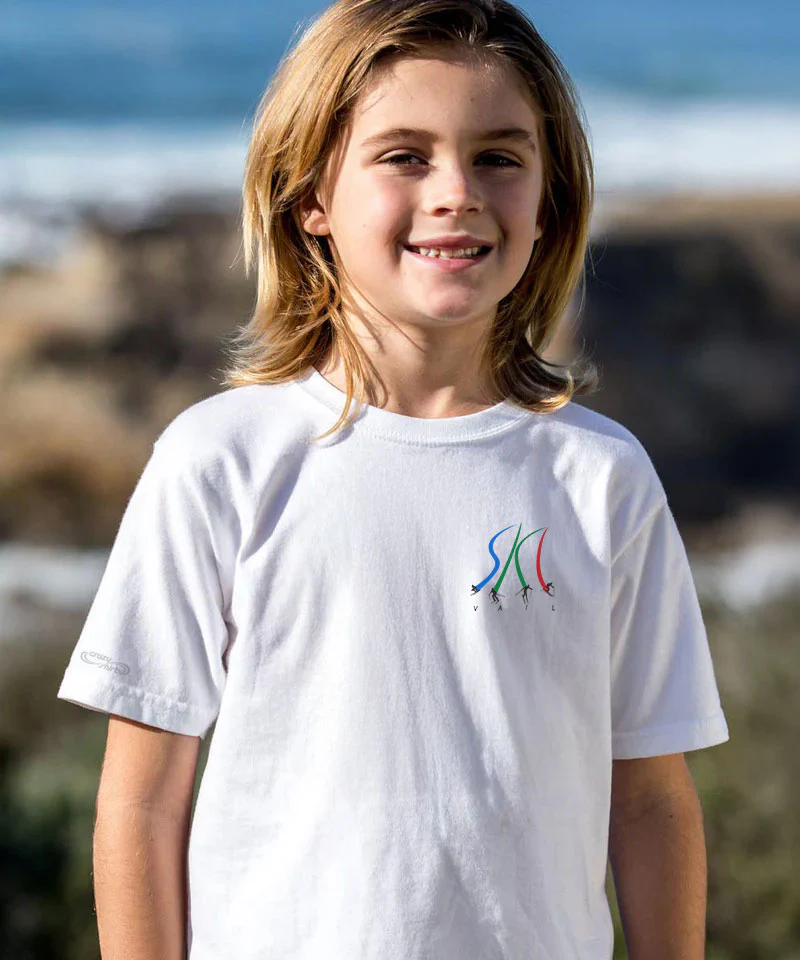 Vail Resort Ultimate Ski - White Short Sleeve Crewneck T-Shirt - Image 3