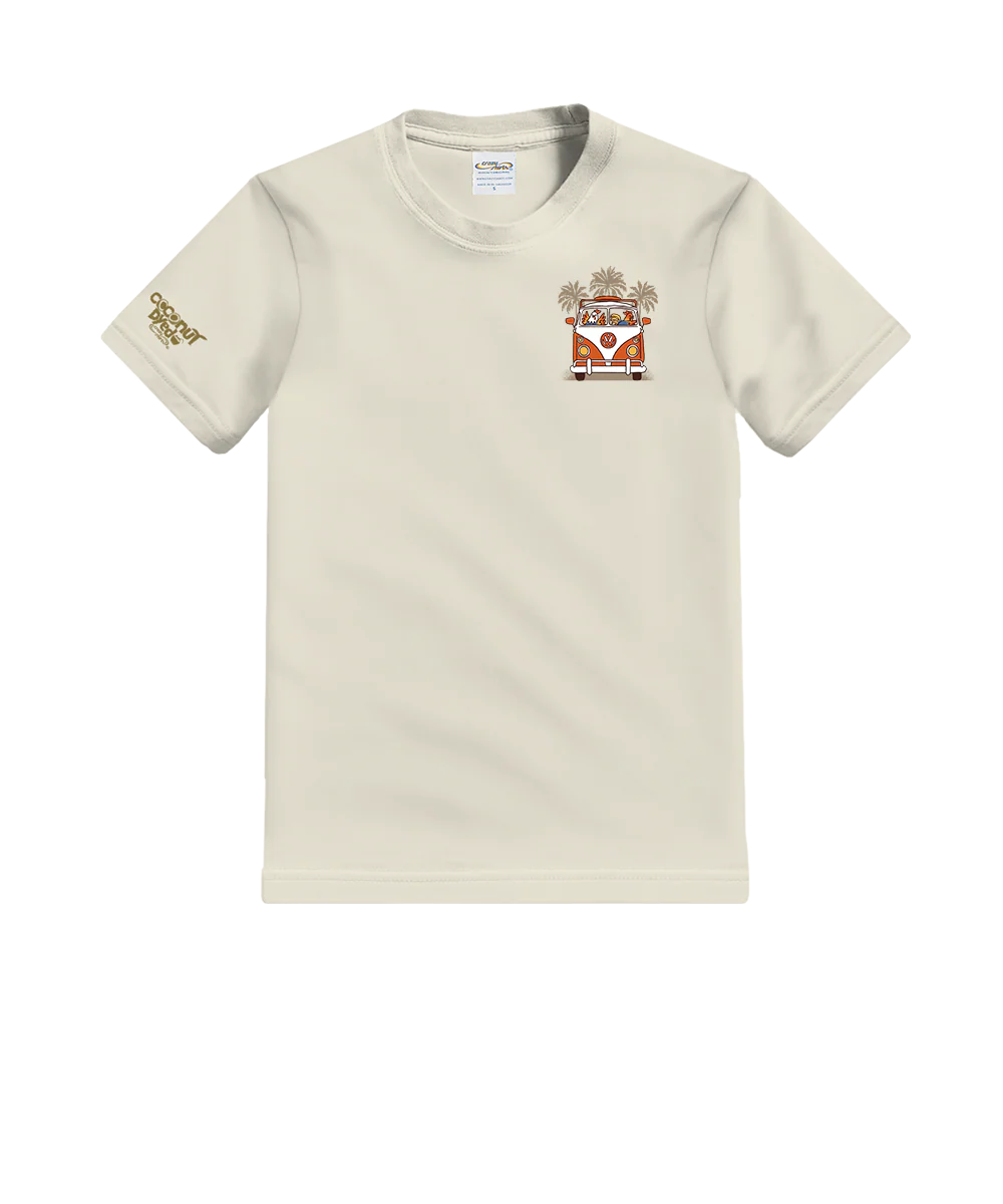 Volkswagen Chicken Van - Coconut Dyed Short Sleeve Crewneck T-Shirt - Image 4