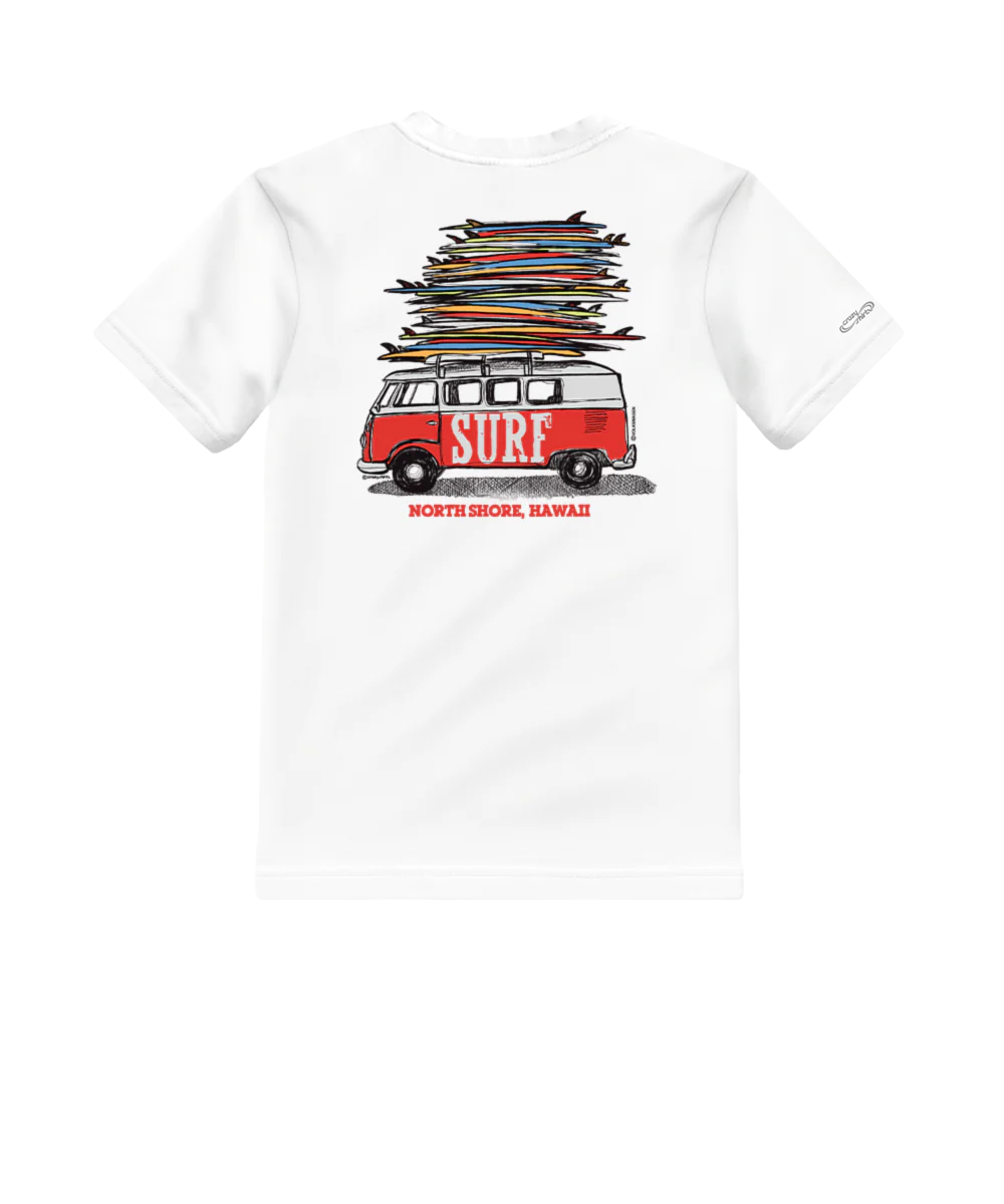 Volkswagen Surfmobile - White Short Sleeve Crewneck T-Shirt