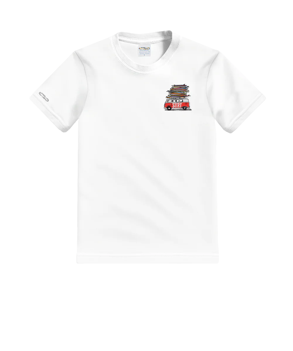 Volkswagen Surfmobile - White Short Sleeve Crewneck T-Shirt - Image 4