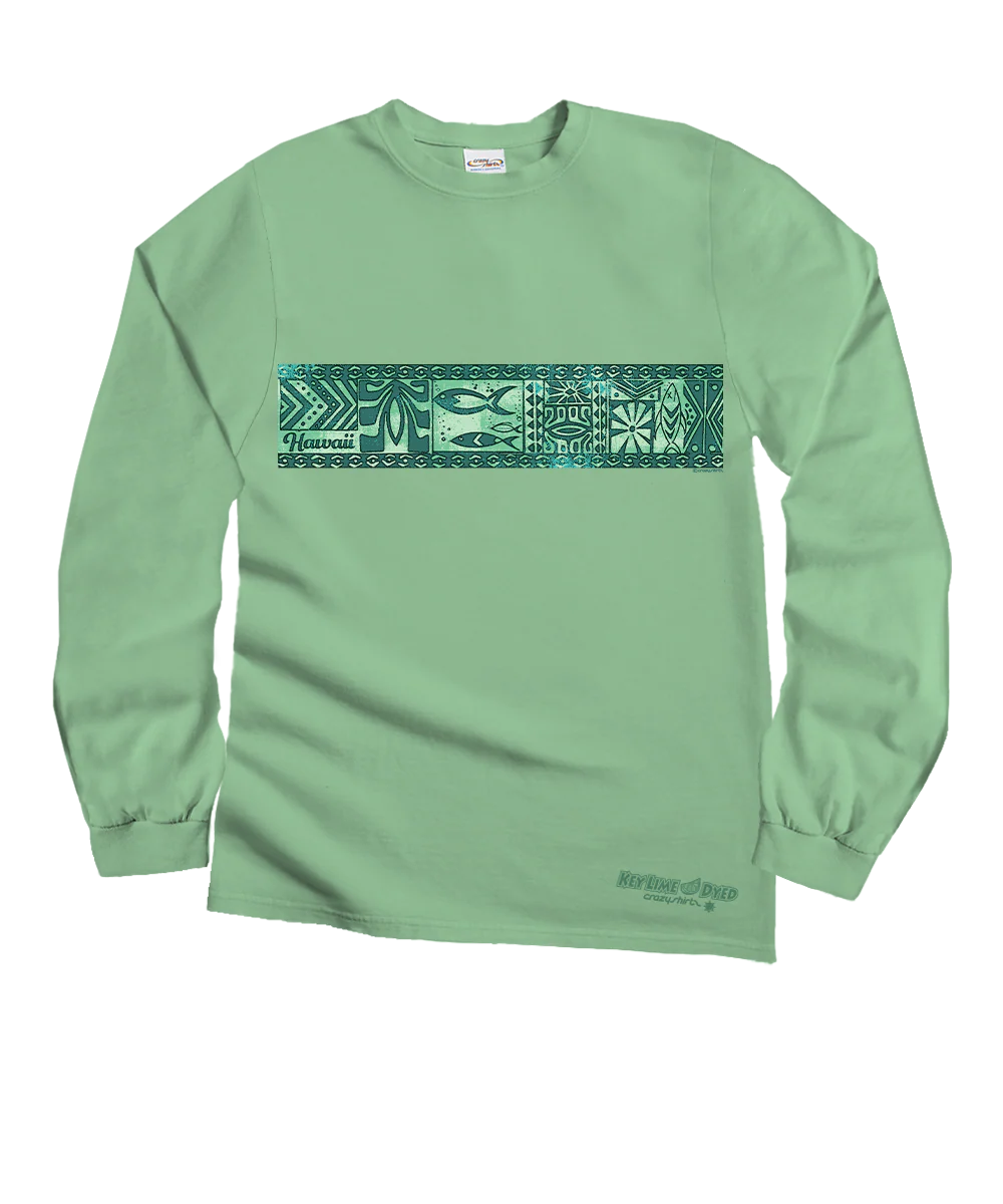 Akamu Band - Key Lime Dyed Long Sleeve Crewneck T-Shirt