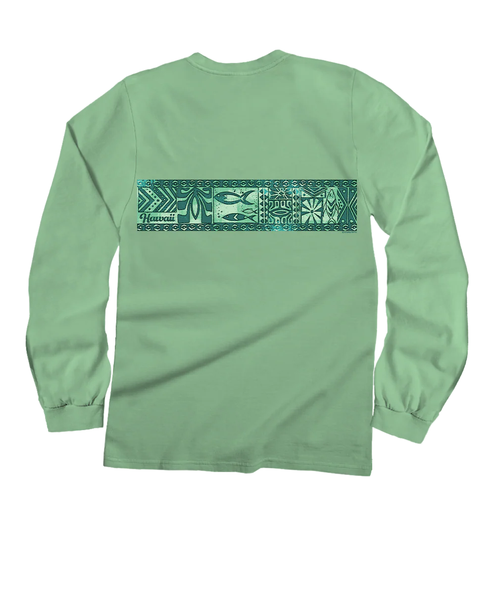 Akamu Band - Key Lime Dyed Long Sleeve Crewneck T-Shirt - Image 4