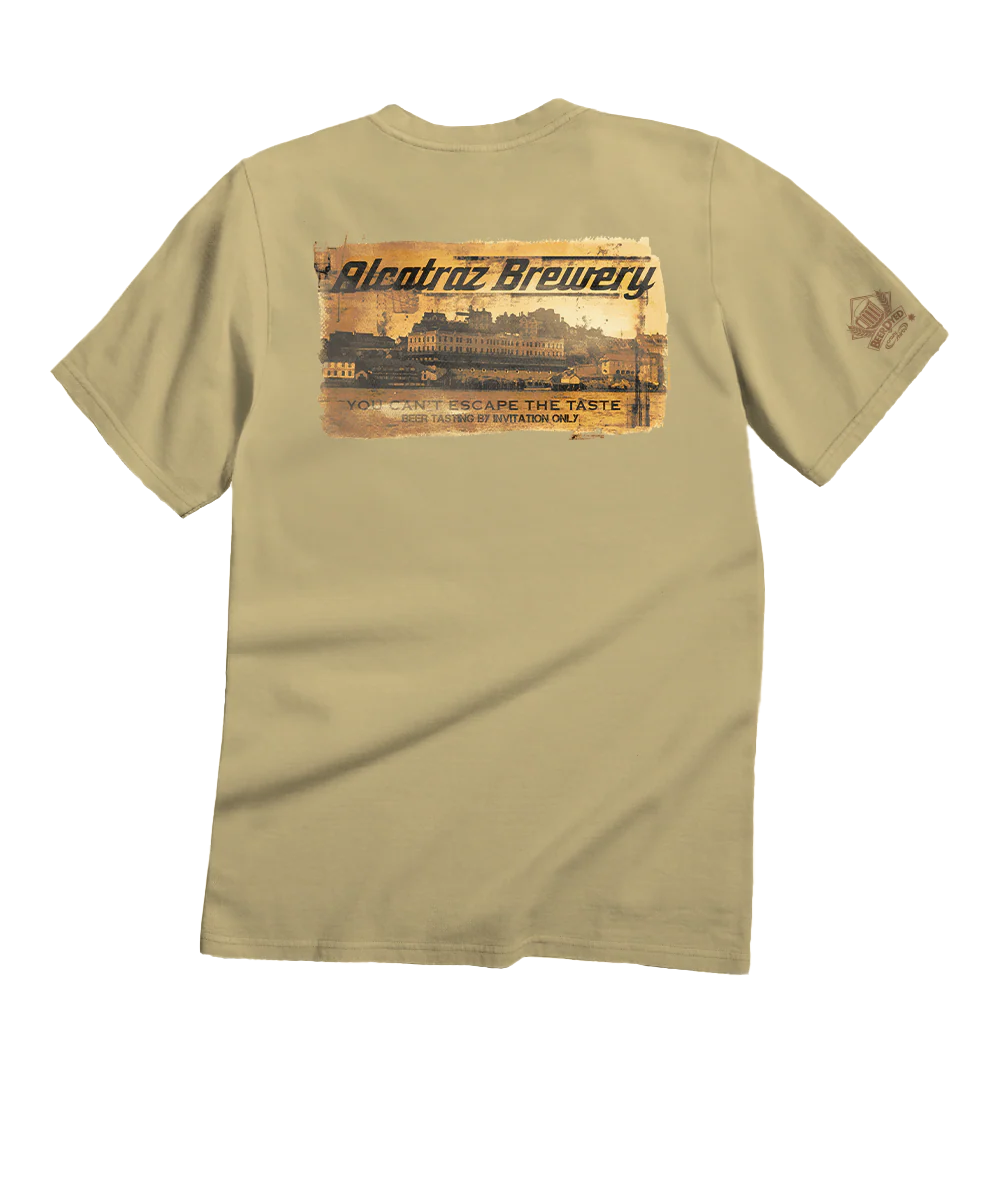 Alcatraz Brewery - Beer Dyed Short Sleeve Crewneck T-Shirt