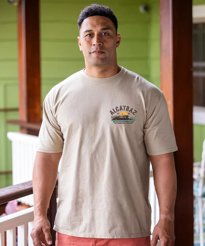 Alcatraz - Kona Coffee Dyed Short Sleeve Crewneck T-Shirt - Image 3
