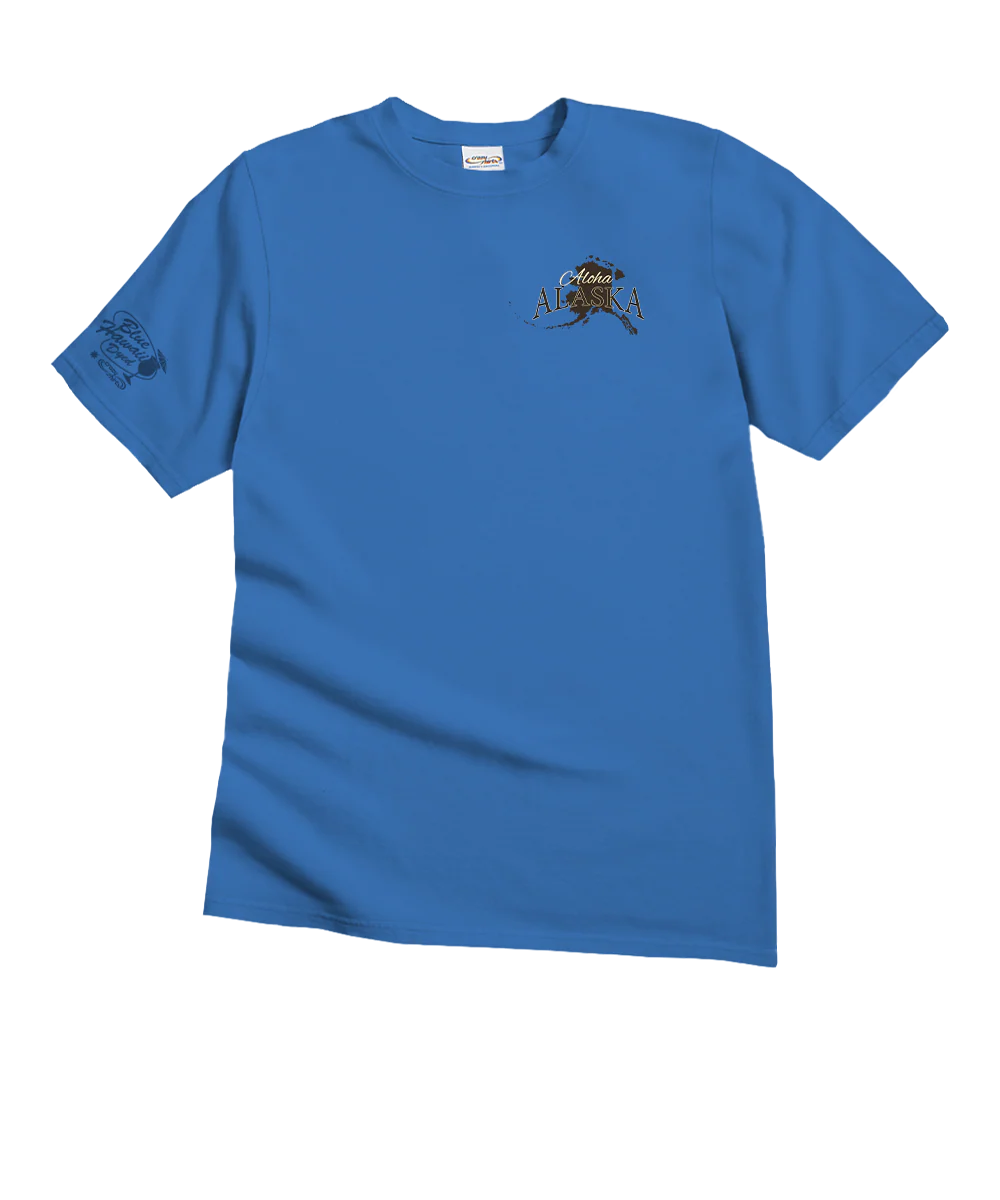 Aloha Alaska - Blue Hawaii Dyed Short Sleeve Crewneck T-Shirt - Image 4