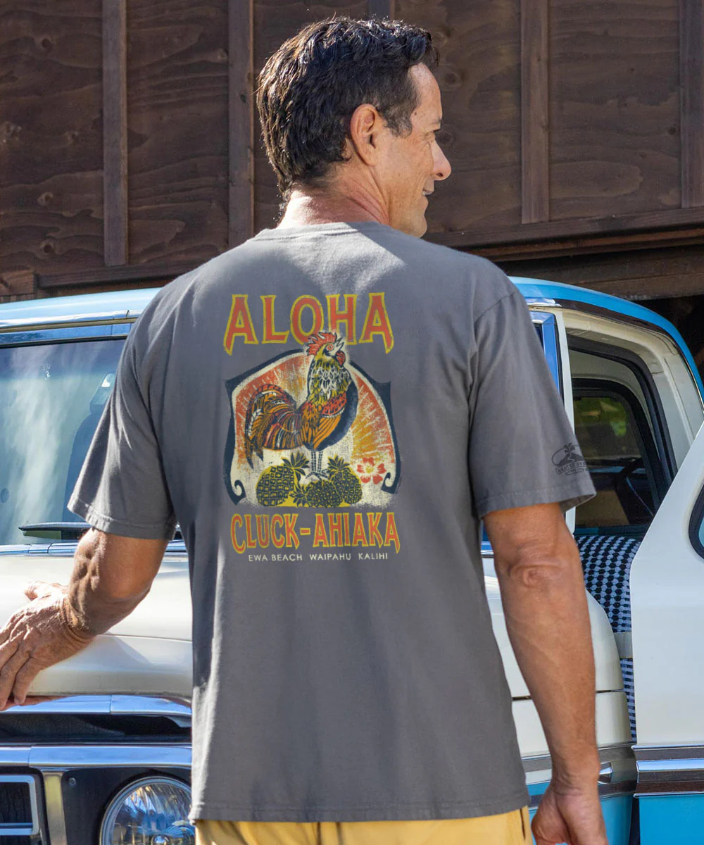 Aloha Cluck Ahiaka - Crater Dyed® Short Sleeve Crewneck T-Shirt - Image 2