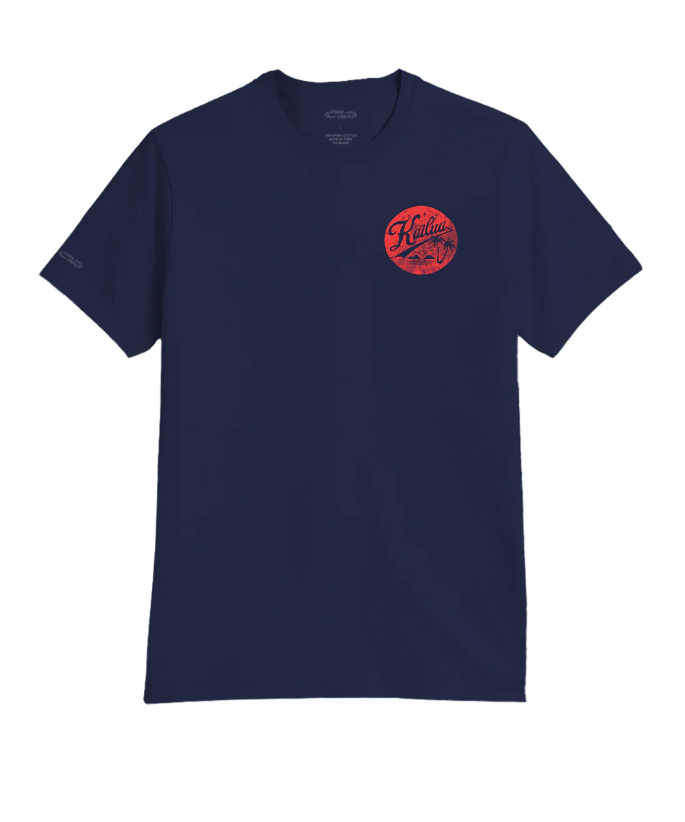 Around Kailua - Indigo Short Sleeve Pima T-Shirt - Image 4