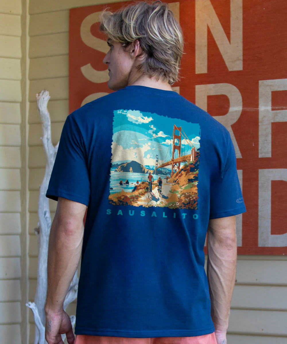Bay Bikers - Navy Short Sleeve Crewneck T-Shirt - Image 2