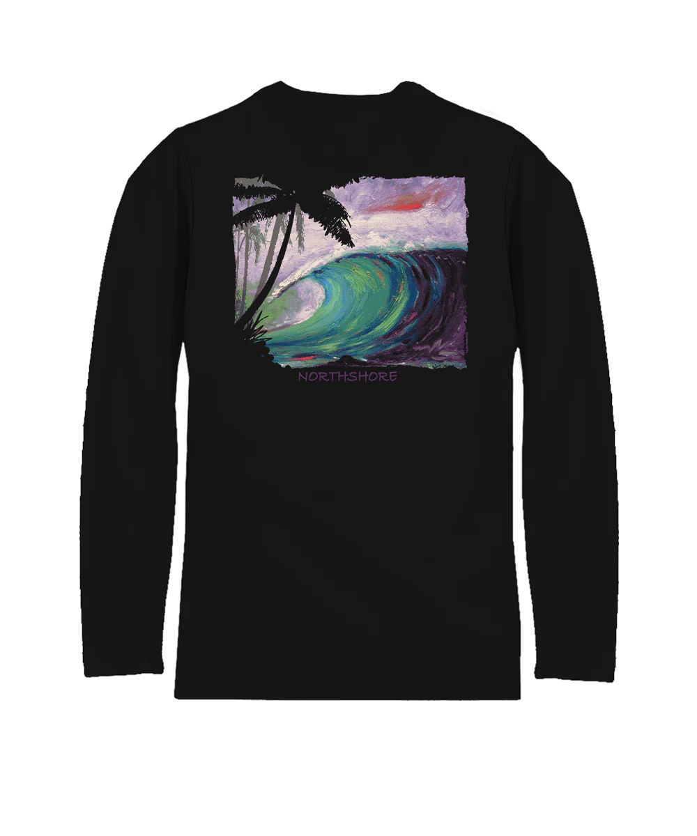 Big Wednesday - Jet Black Long Sleeve Pima T-Shirt