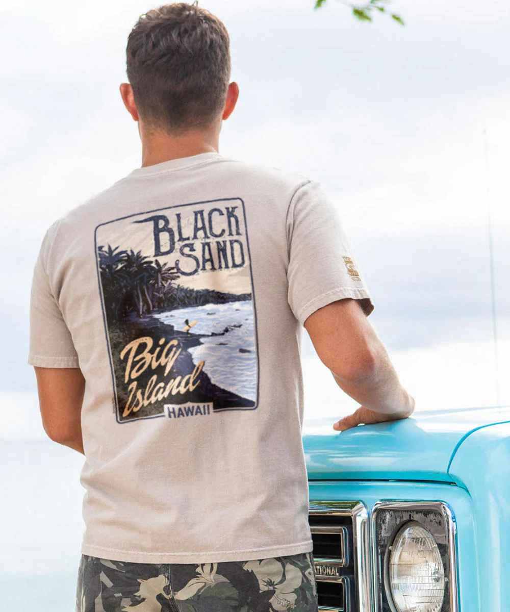 Black Sand - Kona Coffee Dyed Short Sleeve Crewneck T-Shirt - Image 2