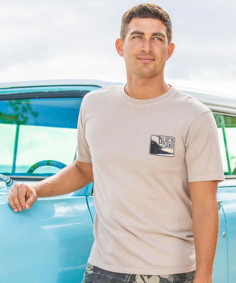 Black Sand - Kona Coffee Dyed Short Sleeve Crewneck T-Shirt - Image 3