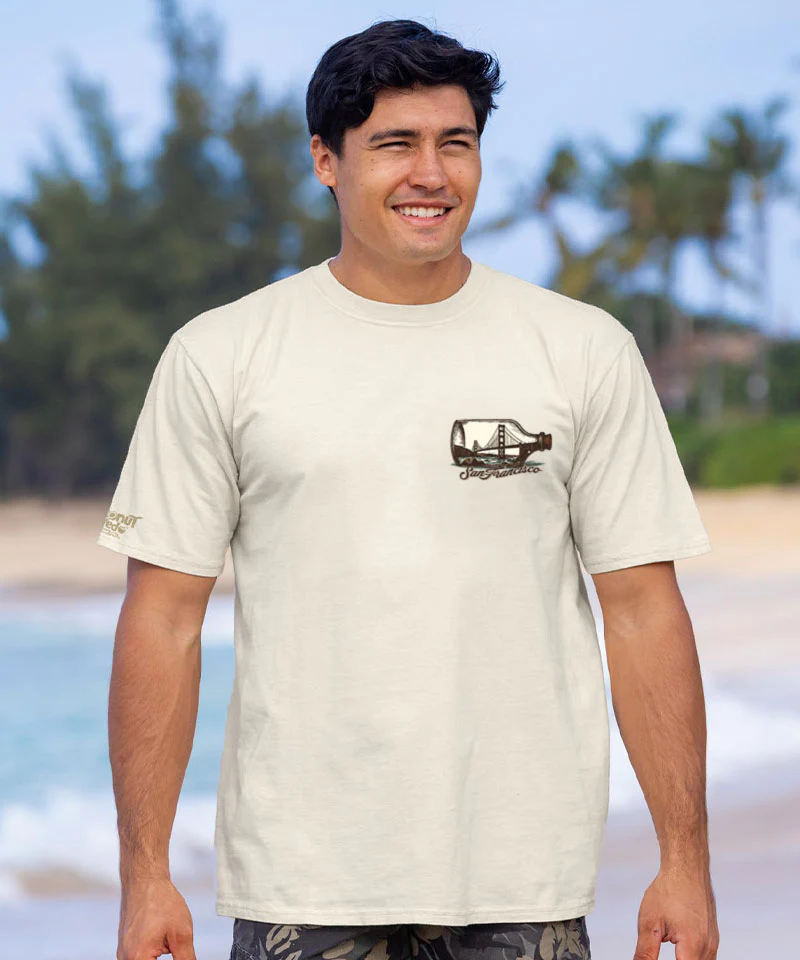 Bottle Golden Gate - Coconut Dyed Short Sleeve Crewneck T-Shirt - Image 3