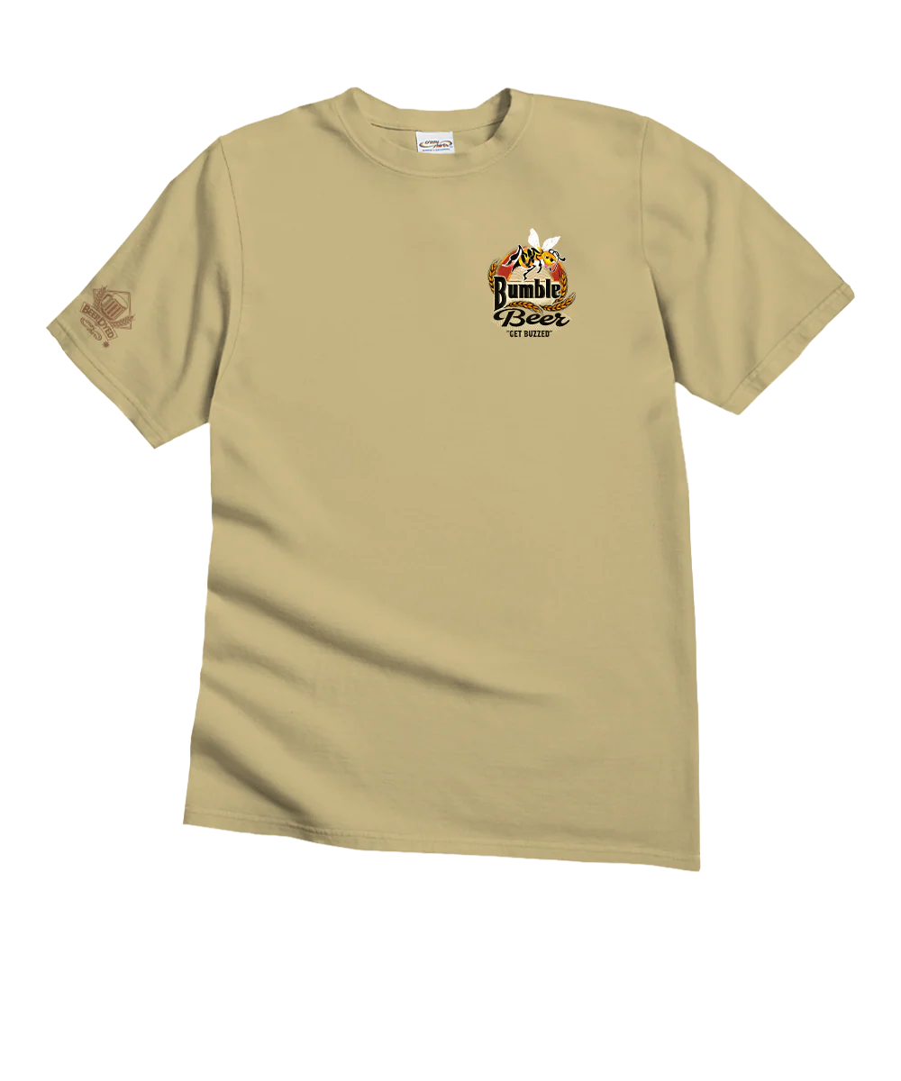 Bumble Beer - Beer Dyed Short Sleeve Crewneck T-Shirt - Image 4