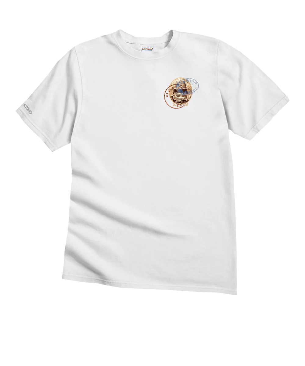 Buoy Stamp - White Short Sleeve Crewneck T-Shirt - Image 4