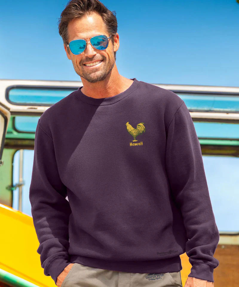 Chicken Scratch - Blackberry Dyed Long Sleeve Sweatshirt - Image 3