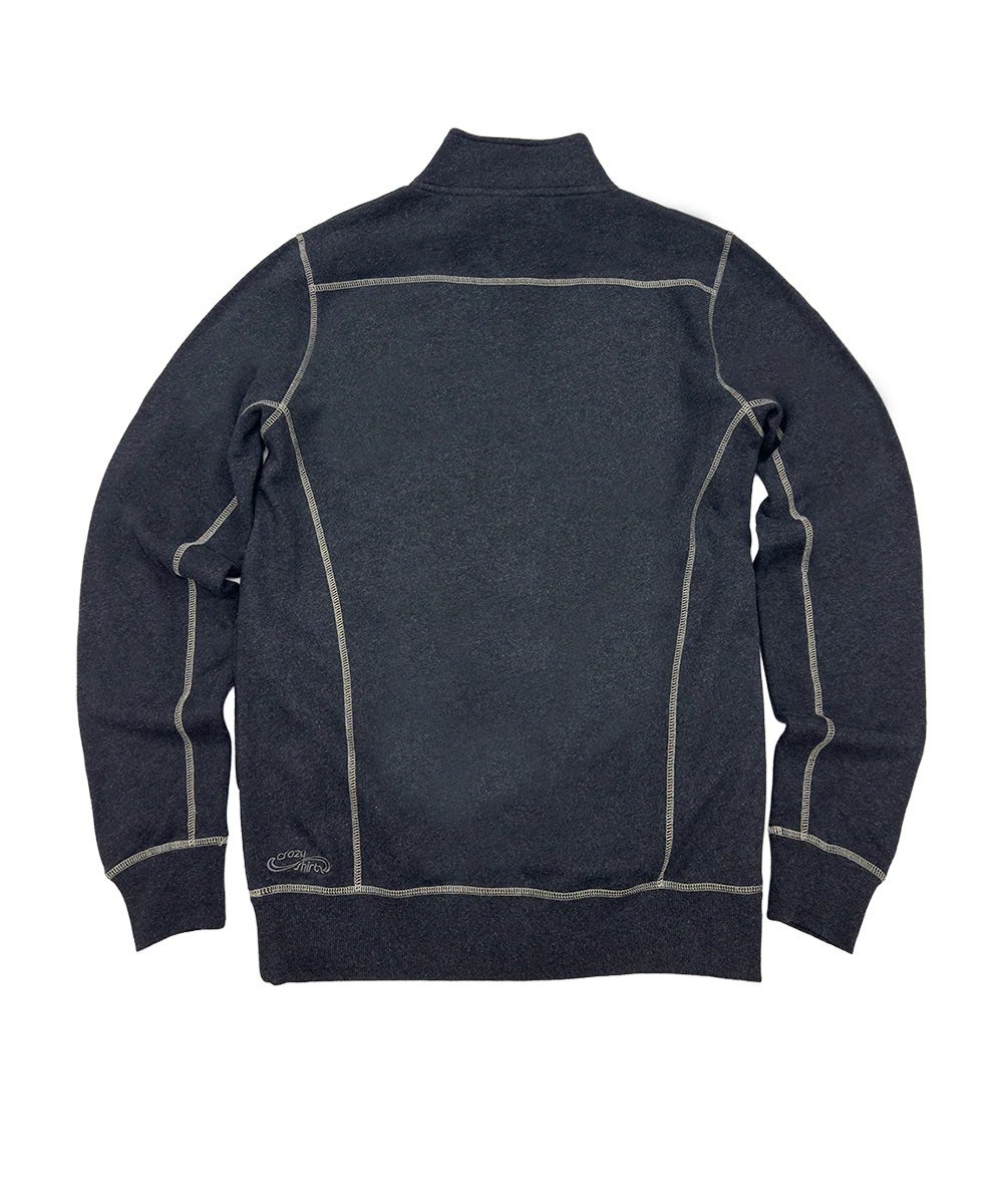 Colorado Flag - Charcoal/Heather Long Sleeve Mountain Peak Pullover - Image 4