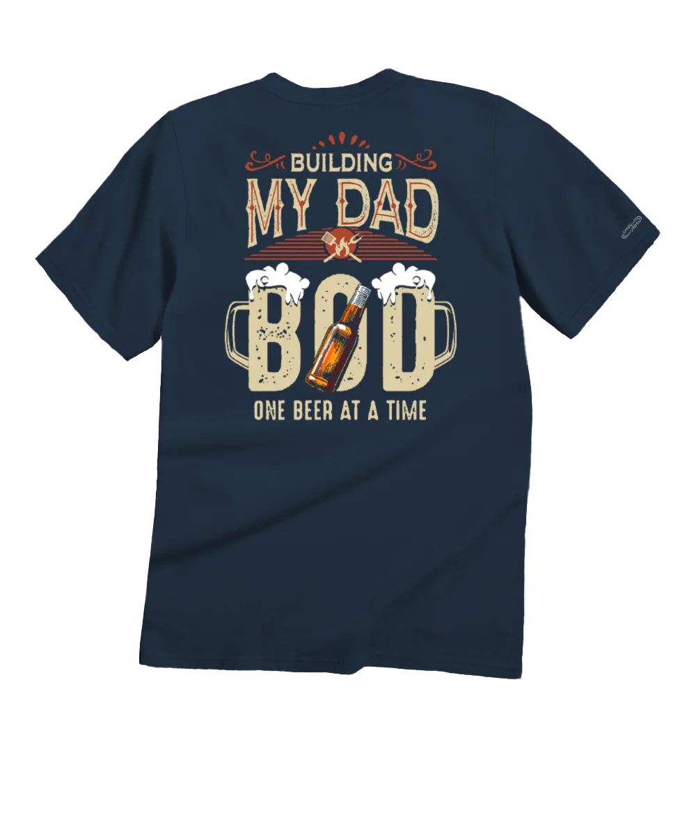 Dad Bod - Navy Short Sleeve Crewneck T-Shirt