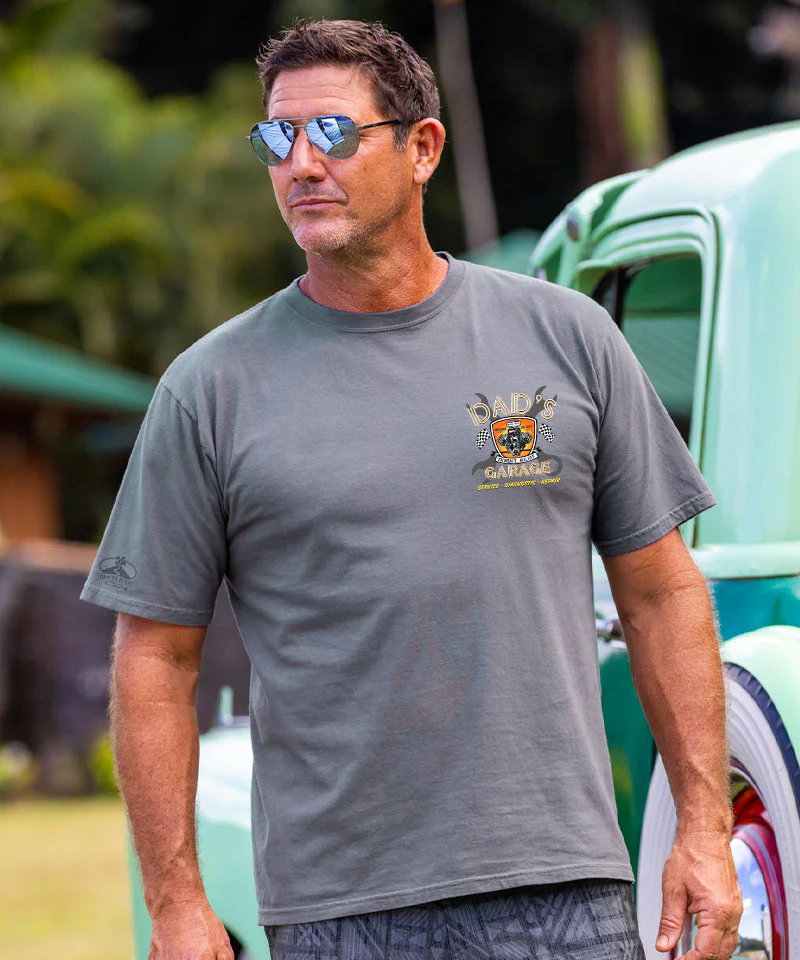 Dads Garage Service - Crater Dyed® Short Sleeve Crewneck T-Shirt - Image 3