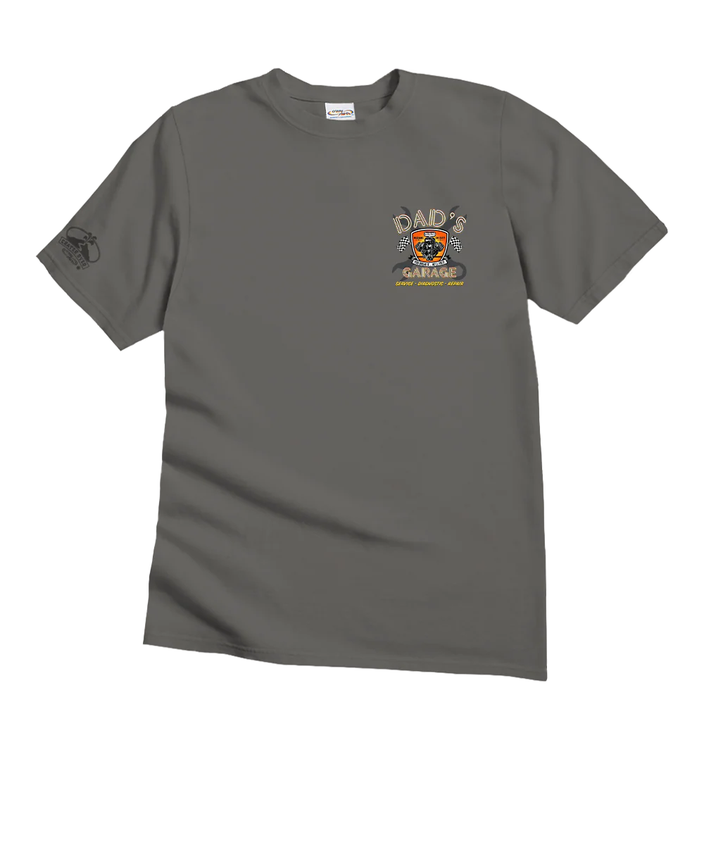 Dads Garage Service - Crater Dyed® Short Sleeve Crewneck T-Shirt - Image 4