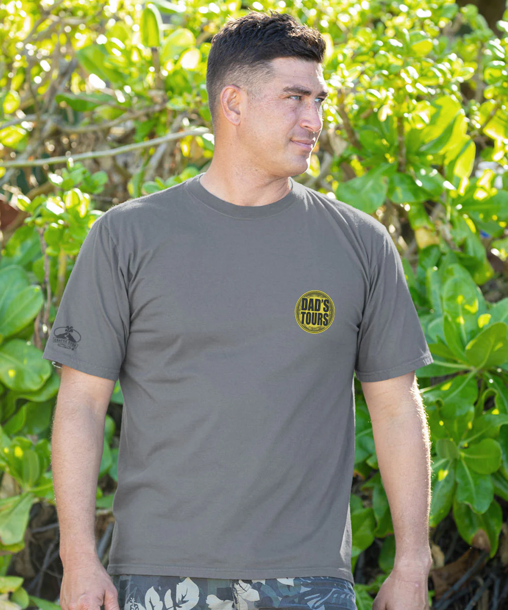 Dads Tours No Map - Crater Dyed® Short Sleeve Crewneck T-Shirt - Image 3