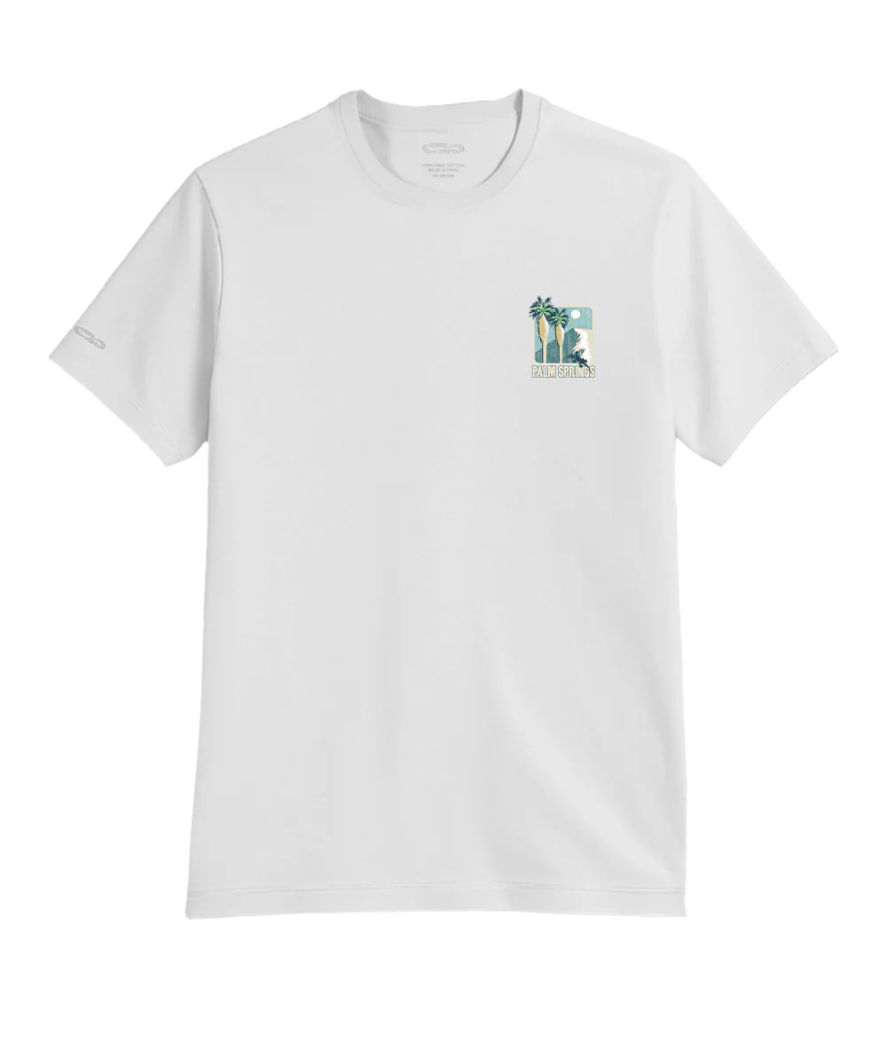 Desert Oasis - White Short Sleeve Pima T-Shirt - Image 4