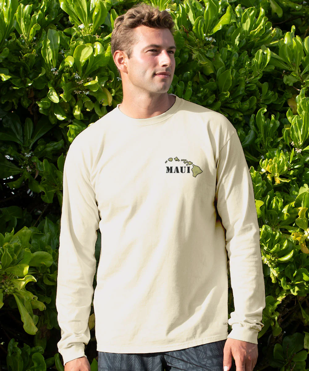 Destination Maui - Coconut Dyed Long Sleeve Crewneck T-Shirt - Image 3