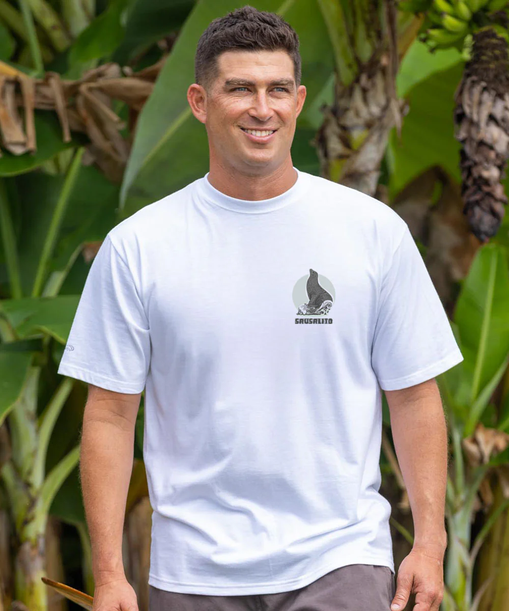 Dock Of The Bay - White Short Sleeve Crewneck T-Shirt - Image 3