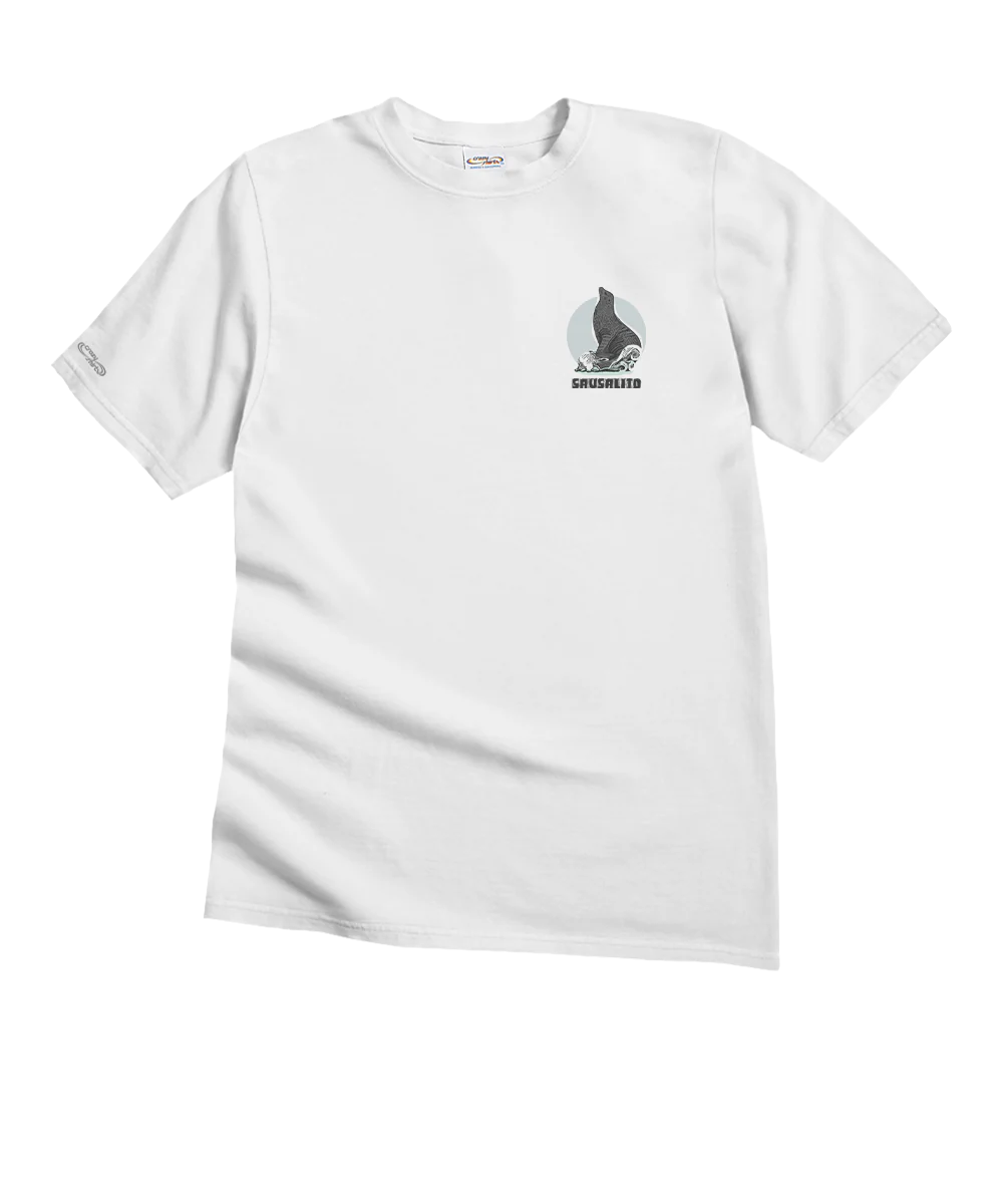Dock Of The Bay - White Short Sleeve Crewneck T-Shirt - Image 4