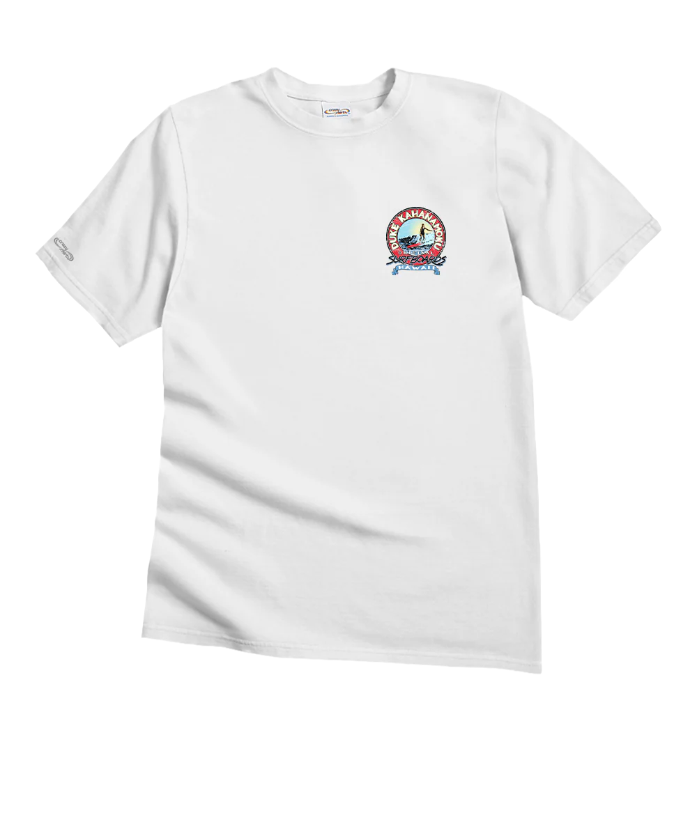 Duke Kahanamoku Surfboards - White Short Sleeve Crewneck T-Shirt - Image 4
