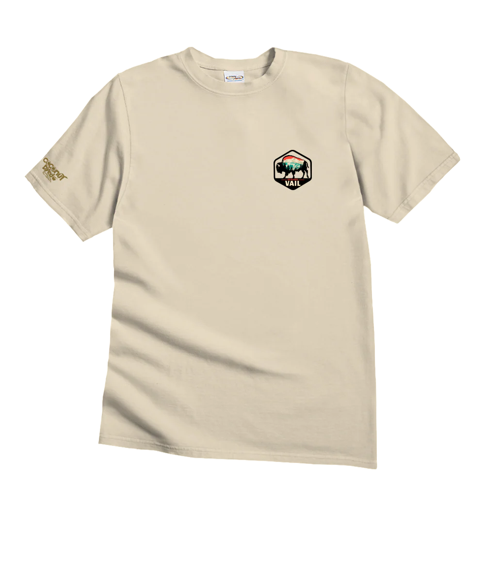 Explore Vail - Coconut Dyed Short Sleeve Crewneck T-Shirt - Image 4