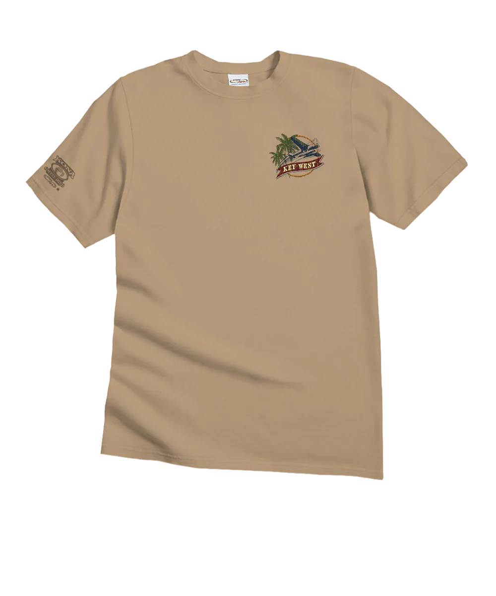 Fly The Keys - Kona Coffee Dyed Short Sleeve Crewneck T-Shirt - Image 4